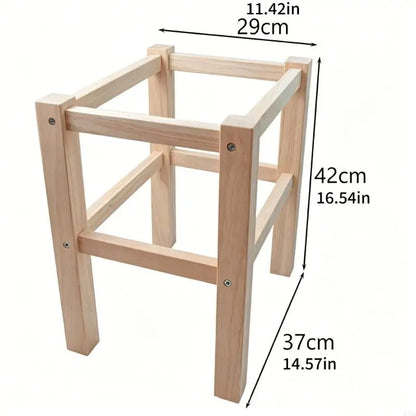 Stool Frame With Sturdy Wooden Base For Woodworking Project DIY Home Furniture And Seating Solution Footstool Frame 87HA