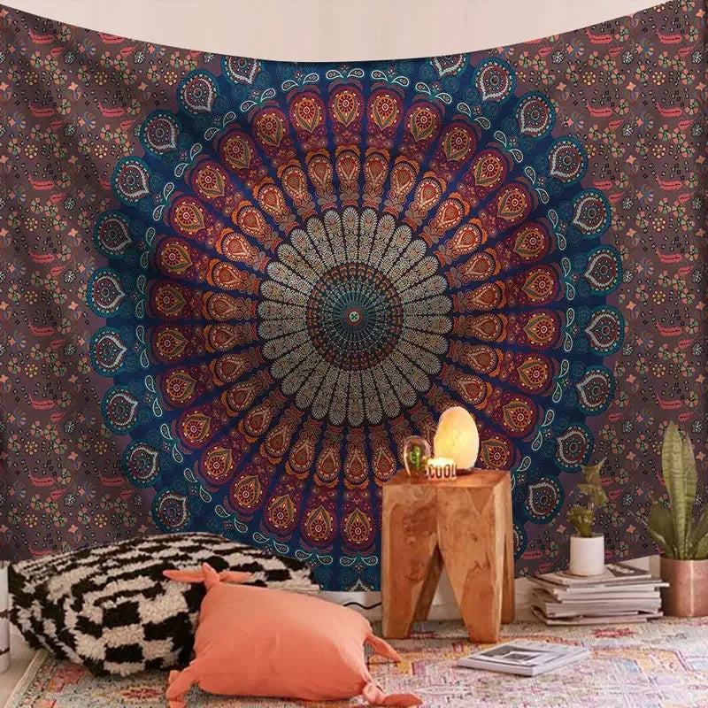 Mandala Bohemian Yoga Mat Beach Towel Shawl Blanket Indian Wall Hanging Tapestry Bohemian Mandala Tapisserie Decoration Mural