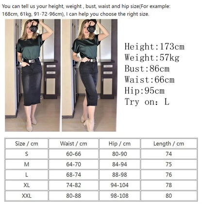 Denim Skirt Women 2025 Long Jean Skirt High Waist Pencil Skirt Ladies Stretch Clothes Black Blue Faldas Largas Jupe Longue Femme