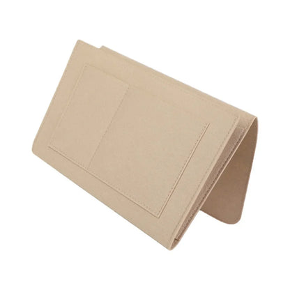 Hanging Storage Bag for Bed Sofa Side, Phone Book Magazine Holder Pockets, Baby Tissue Box, Felt Bedside Storage Organizer Pouch
