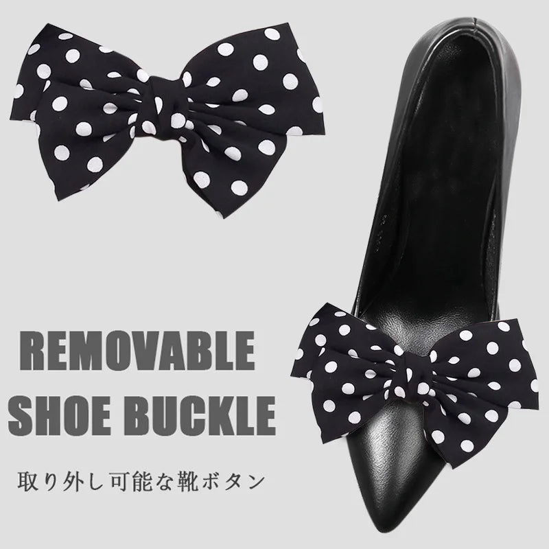 1 Pc Accessories High Heel Gauze Removable Charm Buckle Shiny Clips Shoe Decorations Clip Bow Ribbon