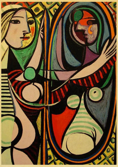 Abstract Painting Pablo Picasso Exhibition Kraft Paper Poster Art Prints Museum Modern Gallery Wall Picture Home Room Decor Gift