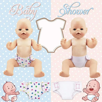 Baby Diapers Doll Underwear for 14-18 Inch Baby Dolls Underwear Reusable Adjustable Diapers for Infant Reborn Dolls Baby Girls