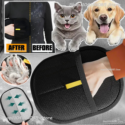 Pet Grooming Gloves Static Dedusting Brush Pet Hair Remover Brush Removing Dog Cat Hair From Sofa Carpet Clothes Pet Products