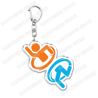 Trending Video Game Keychains for Accessories Bag Glados Aperture Laboratories Science Keyrings Jewelry Gamer Fans Gaming Gifts
