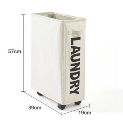 Yoga Mat Storage Artifact Home Dust-proof Storage Basket with Wheels Dirty Clothes Hamper Narrow Space Storage Organizer