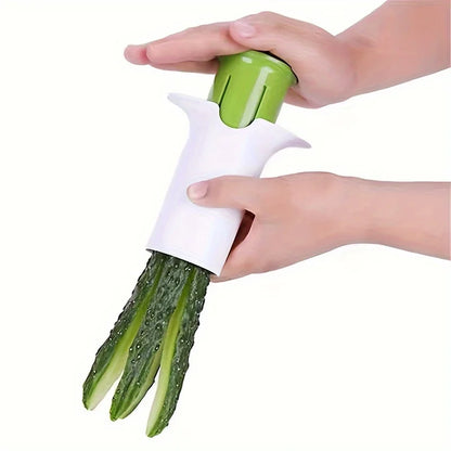 Durable ABS Manual Vegetable Chopper, Easy-to-Use Kitchen Gadget for Cucumbers, Carrots, Tomatoes & More -Vegetable Slicer
