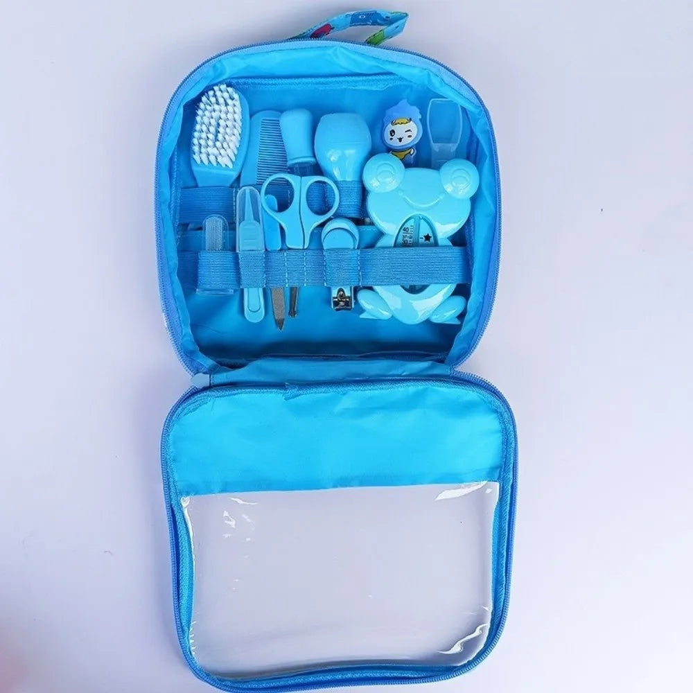 13Pcs/Set Multi-functional Baby Care Kit Hair Wash Brush Nail Clipper Newborn Care Essentials Comb Nasal Aspirator