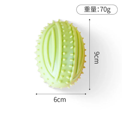 Pet Dog Toys Rubber Resistance To Bite Sound Barbells Barbed Dumbbells Puppy Teeth Cleaning Chew Training Toys Pet Supplies
