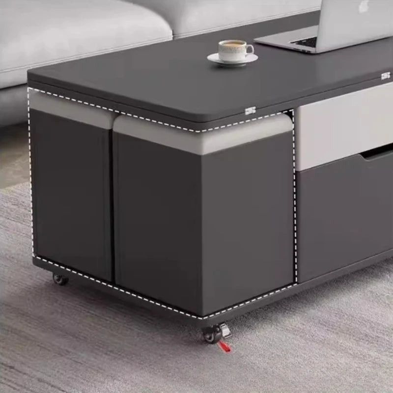 Design Black Dining Table Multifunction Storage Legs Luxury Dining Table Living Room Vase Mesa Plegable Portatil Furnitures