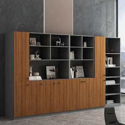 High Office Filing Cabinet With Open Shelves Office Display Cabinet Bookshelf Wood File Storage Cabinet Office Equipment