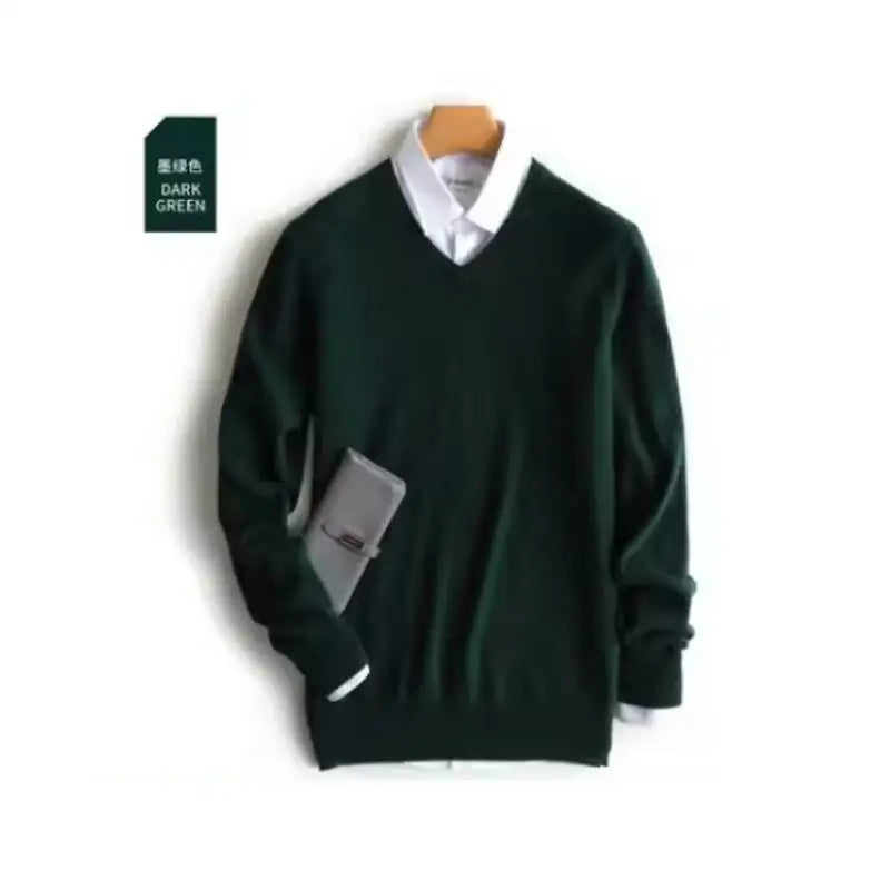 Cashmere Cotton blend sweater men pull homme 2025 autumn winter sweter clothes sueter hombre man pullover sweaters