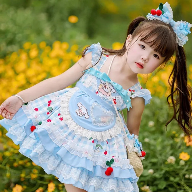 Children's Clothing Sweet Pet Summer Little Girl Sweet Dog Children Lolita Princess Dress Cartoon Birthday EID Boutique Dress