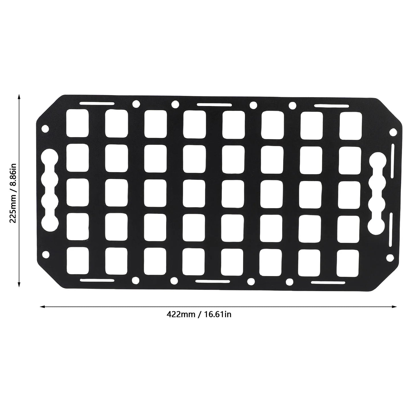Truck Bed Molle Panel Aluminium Alloy Multifunctional L Track Storage Organizer for Car SUV RV