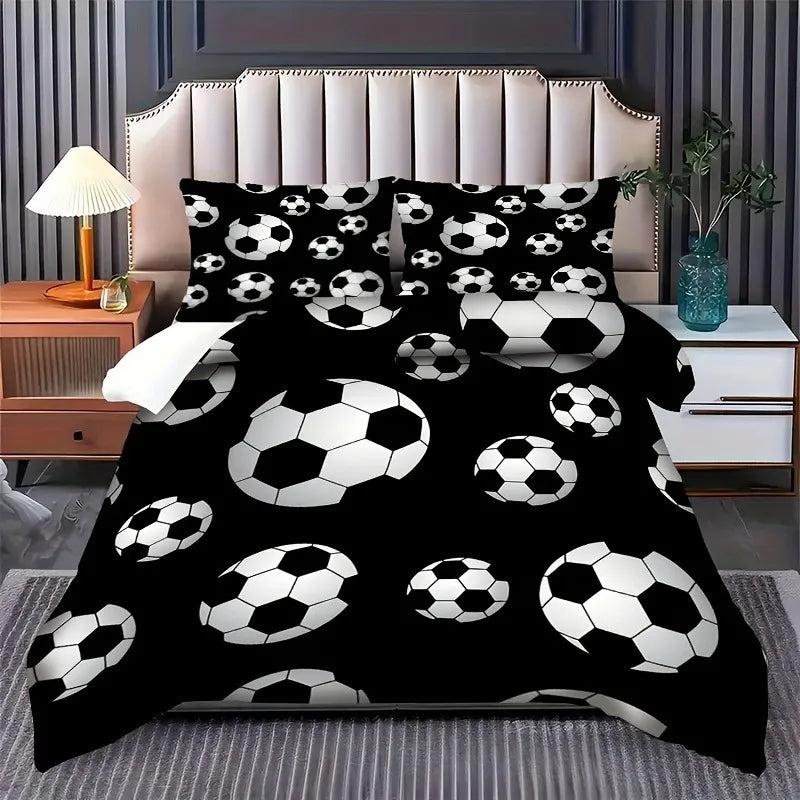 Football Duvet Cover Set Comforter Bedding 3d Children'S Bedding Set 3-Piece 1 Quilt Cover King Size
