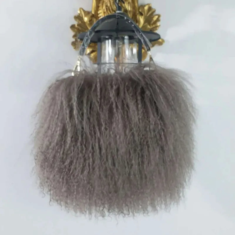 Soft Real Fur Wool Chain Shoulder Bag for Women Designer Purses and Handbags Women's Party Clutch Crossbody Bag High Quality