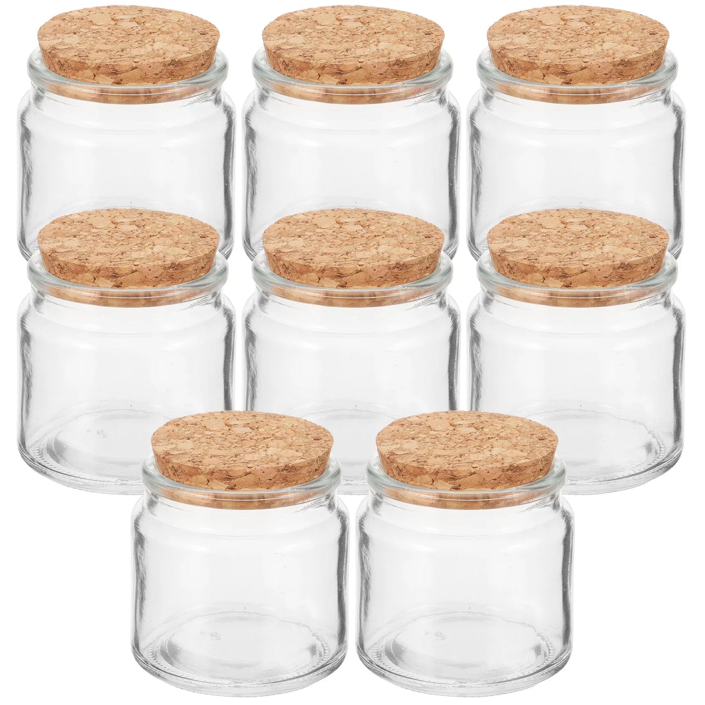 8Pcs Premium Glass Jars with Lids Versatile DIY Making Containers for Aromatherapy Candles Home Decor Storage Tea