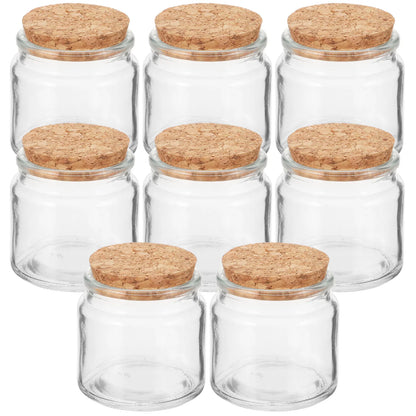 8Pcs Premium Glass Jars with Lids Versatile DIY Making Containers for Aromatherapy Candles Home Decor Storage Tea