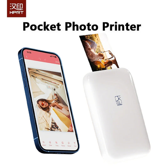 HPRT MT53 Color Photo Printer Pocket Printer 2x3 Inch Print Mini Printer Bluetooth Mobile Handheld HD Pocket Printing Machine