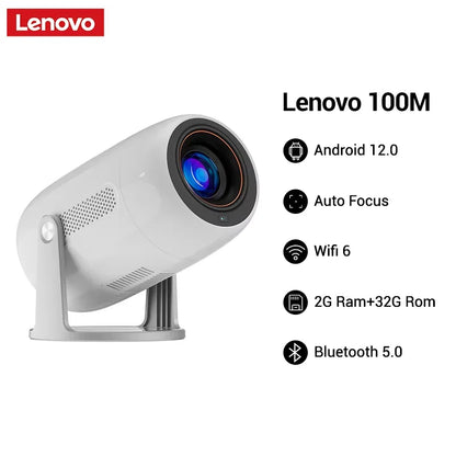 Lenovo Portable Projector 4K 100M Android 12 WIFI 6 TOF No-Sense Auto Focus Outdoor Full HD Video Movie Home Theater Projectors