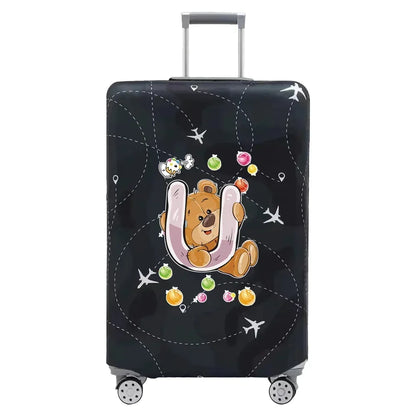 Travel Suitcase Set Is Suitable for 18-32 Inch Stretch Fabric Covers Travel Accessories Luggage Protection Covers Bear Printing
