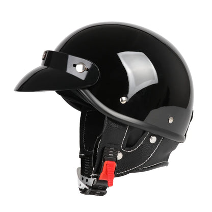 Motorcycle half helmet unisex retro personalized helmet for boys and girls motorcycle for all seasons riding and cruising