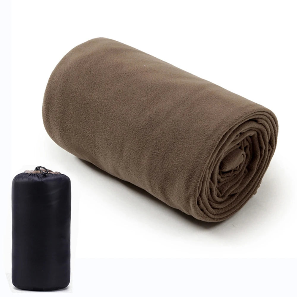Outdoor camping warm sleeping bag 180x80cm adult fleece sleeping bag with inner packaging bag ultra lightweight and portable