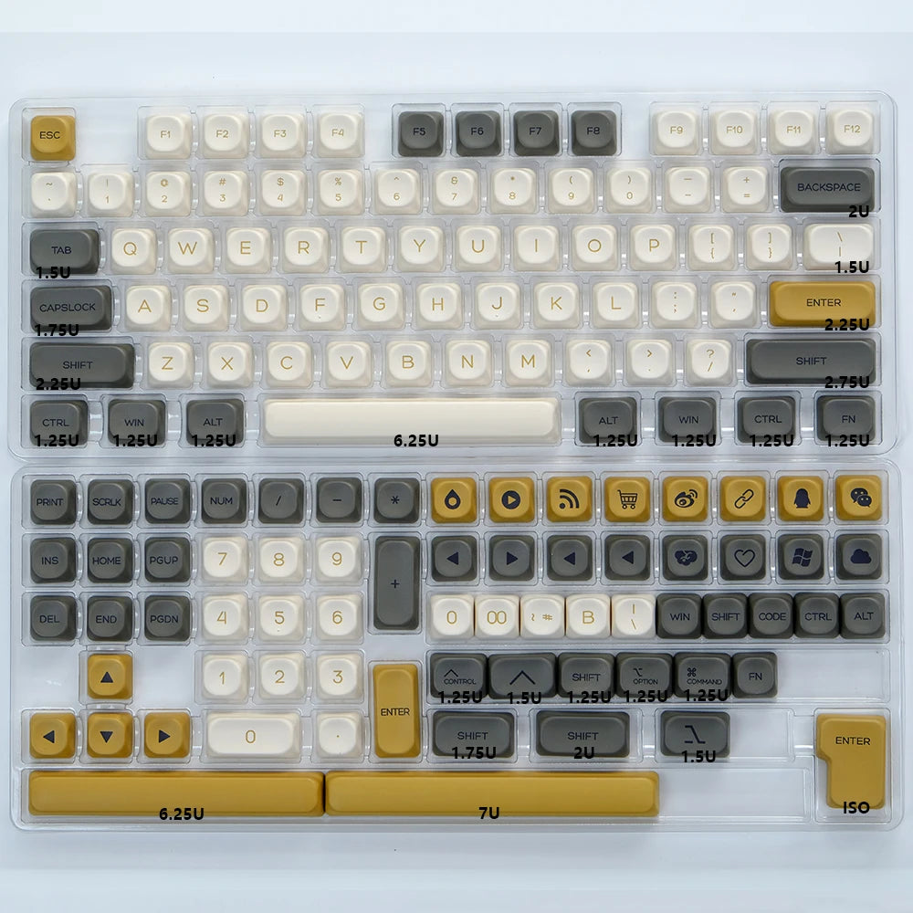 KBDiy 143 Keys/Set Russian Japanese Korean Matcha Keycap Green KOA PBT Keycaps for Mechanical Keyboard Caps for GMK67 GMK64 61