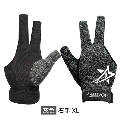 KONLLEN Pool Glove Fingerless Gloves Left Hand Gloves Snooker Gloves Pool Cue Gloves Carom Gloves Durable Billiards Accessories