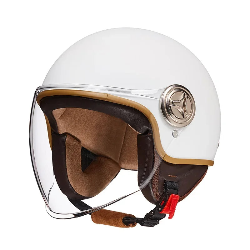 Electric Motorcycle Helmet ABS Winter Warm and Breathable Unisex Safety Helmet Casco Moto Helm Motorcycle 54-61CM