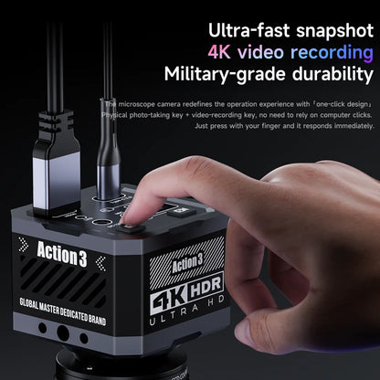 MECHANIC Action3 HD 1080P 4K 60FPS Microscope Camera HDMI/USB Output Optical Thermal Imaging Expansion IMX678 1/1.8" CMOS Sensor