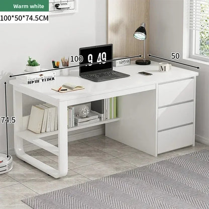 Office Desk, Computer Desk, Multi-layer Solid Wood Board, Multiple Sizes Available, Suitable for Study and Office