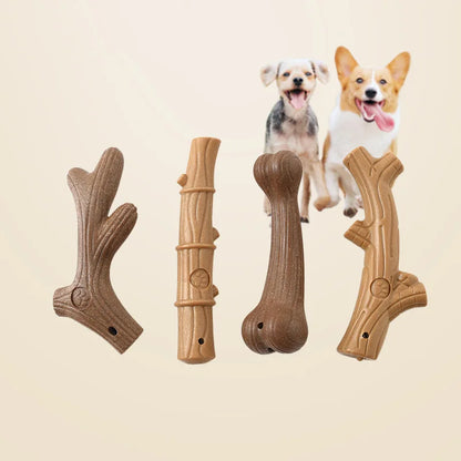 Pet Dog Chew Toys Teeth Clean Stick Interesting Pine Wood Cute Bone Shape Durable Bite Puppy Interactive Toy Pet Supplies
