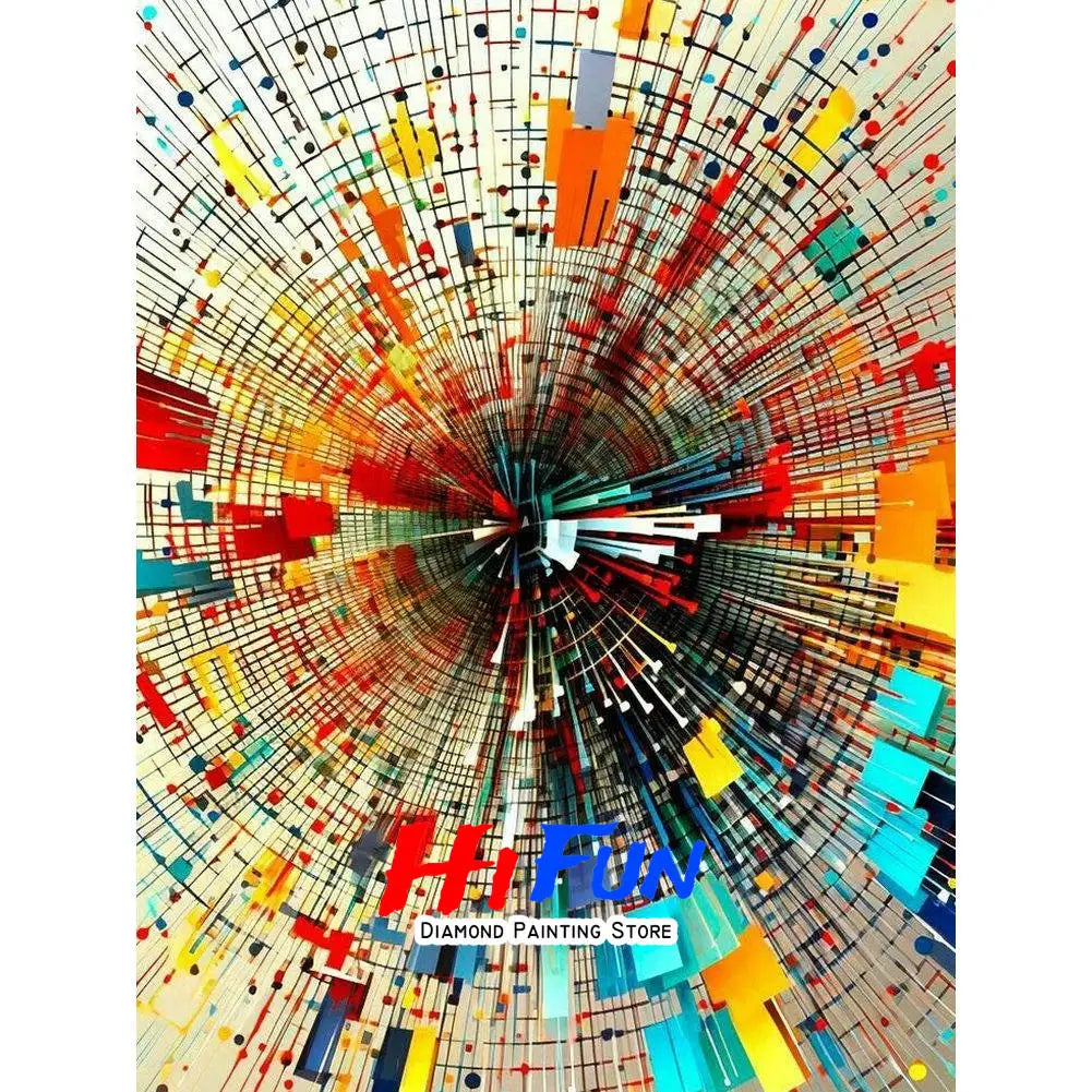 Diamond Painting Full Drill Western Abstraction Art Wassily Kandinsky Poster Rhinestones Mosaic Embroidery  Living Room Decor