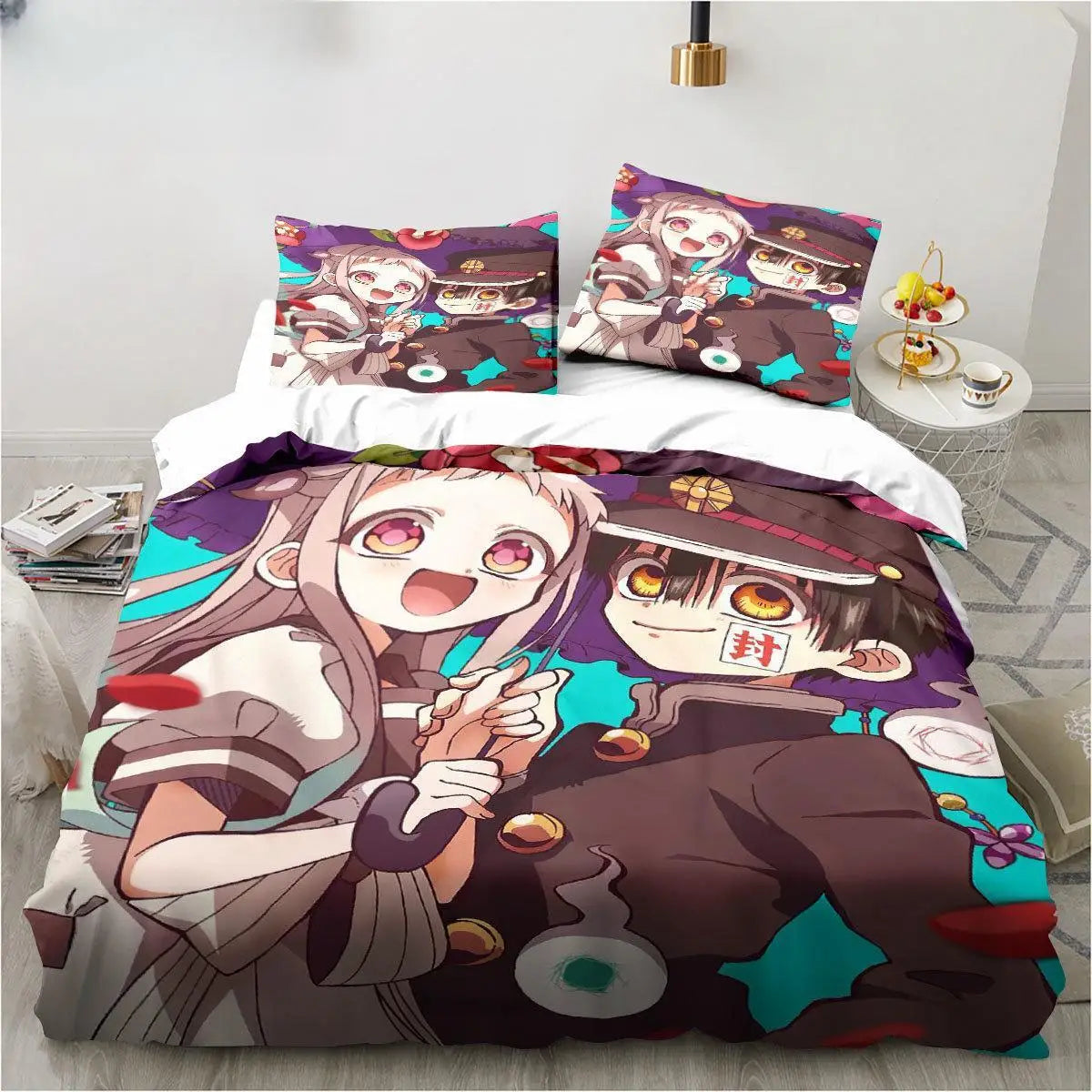 Anime Toilet-Bound Hanako-kun 3D Printed 2/3pcs Bedding Set Duvet Covers Pillowcases Comforter Bedding Set Bedclothes Bed Linen