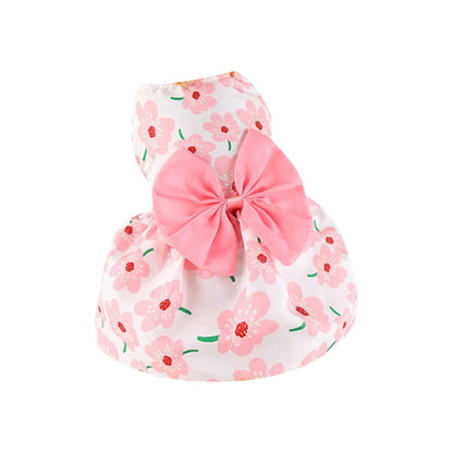 Pet Dress Soft Comfortable Sleeveless Floral Outfit for Cats And Dogs Perfect for Daily Wear Special Occasions Dog Skirts