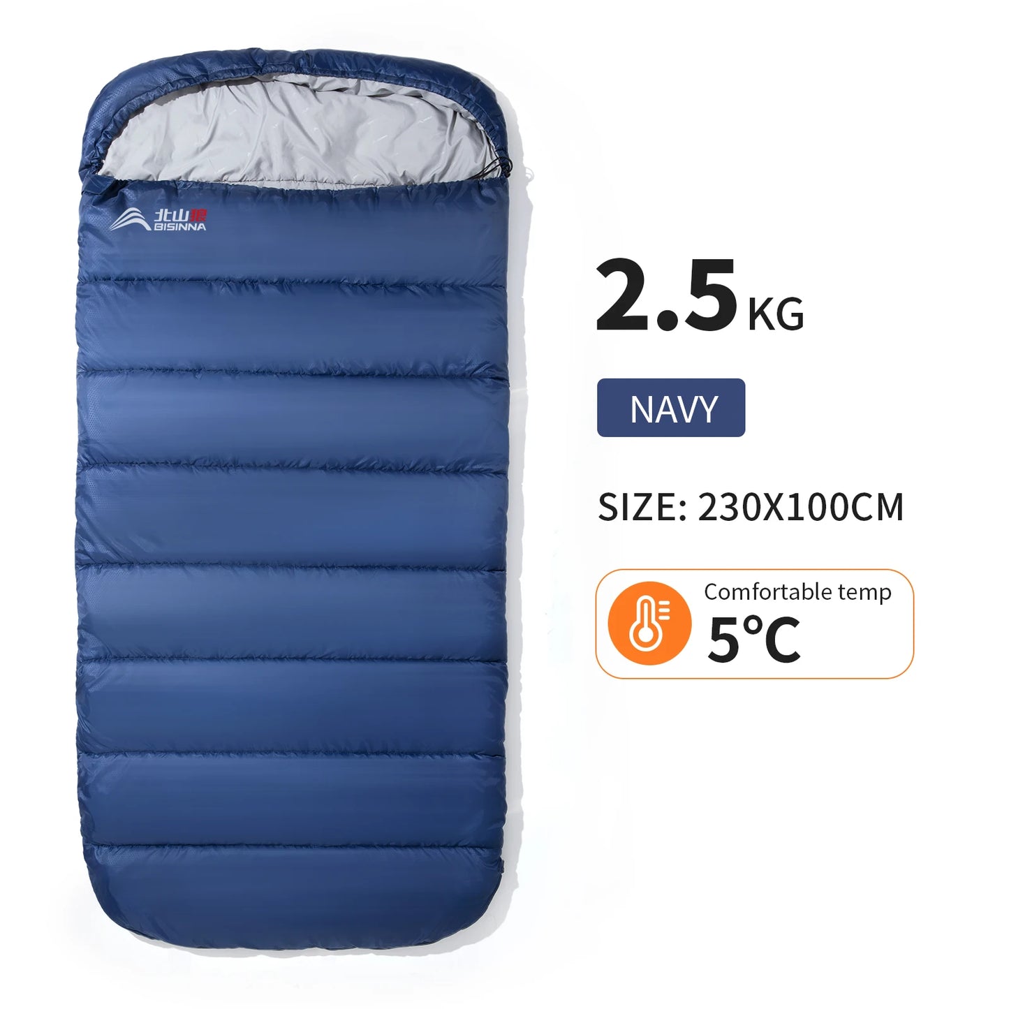 BSWolf Large Camping Sleeping Bag Lightweight 3 season Loose Widen Long Size Sleeping Bag for Adult Rest Trip Hiking Fishing