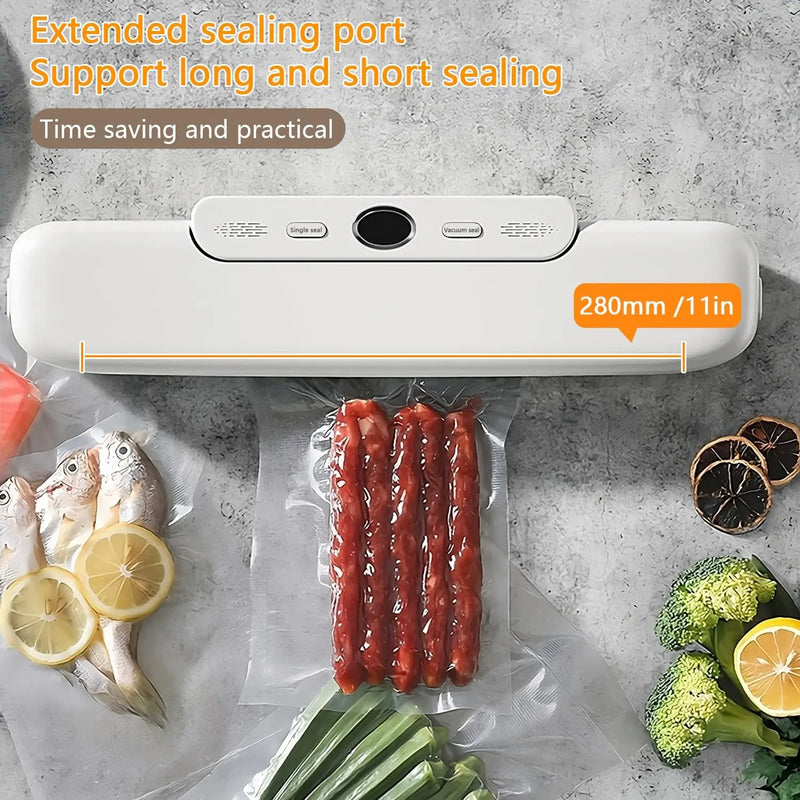 Electric Food Vacuum Sealer Machine And Storage Bags One Touch Fast Vacuuming For Wet Or Dry Food Kitchen Vacuum Sealing Machine