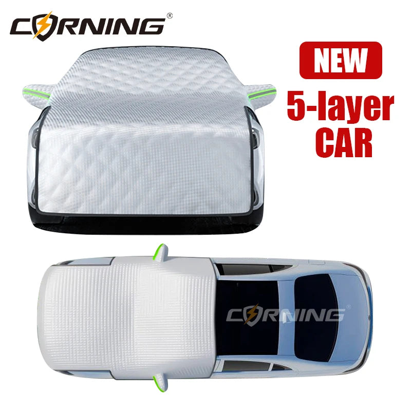 Car Covers Hail Protector Half Cover Protective Exterior Awning Sunshield Anti-hail Outdoor Waterproof Universal Windshield Dust