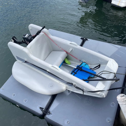 Inflatable Kart Boat Portable Inflatable Fishing Boat Watercraft With Engine Water Floating Entertainment
