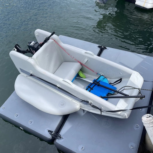 Inflatable Kart Boat Portable Inflatable Fishing Boat Watercraft With Engine Water Floating Entertainment
