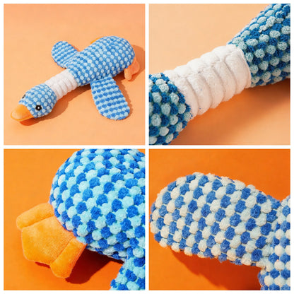 New Dog Toy Plush Blue Goose Pet Teddy Puppy Large Dogs Toys Duck Tough Bite Chew Plush Sound Toy Relieve Boredom Pet Supplies