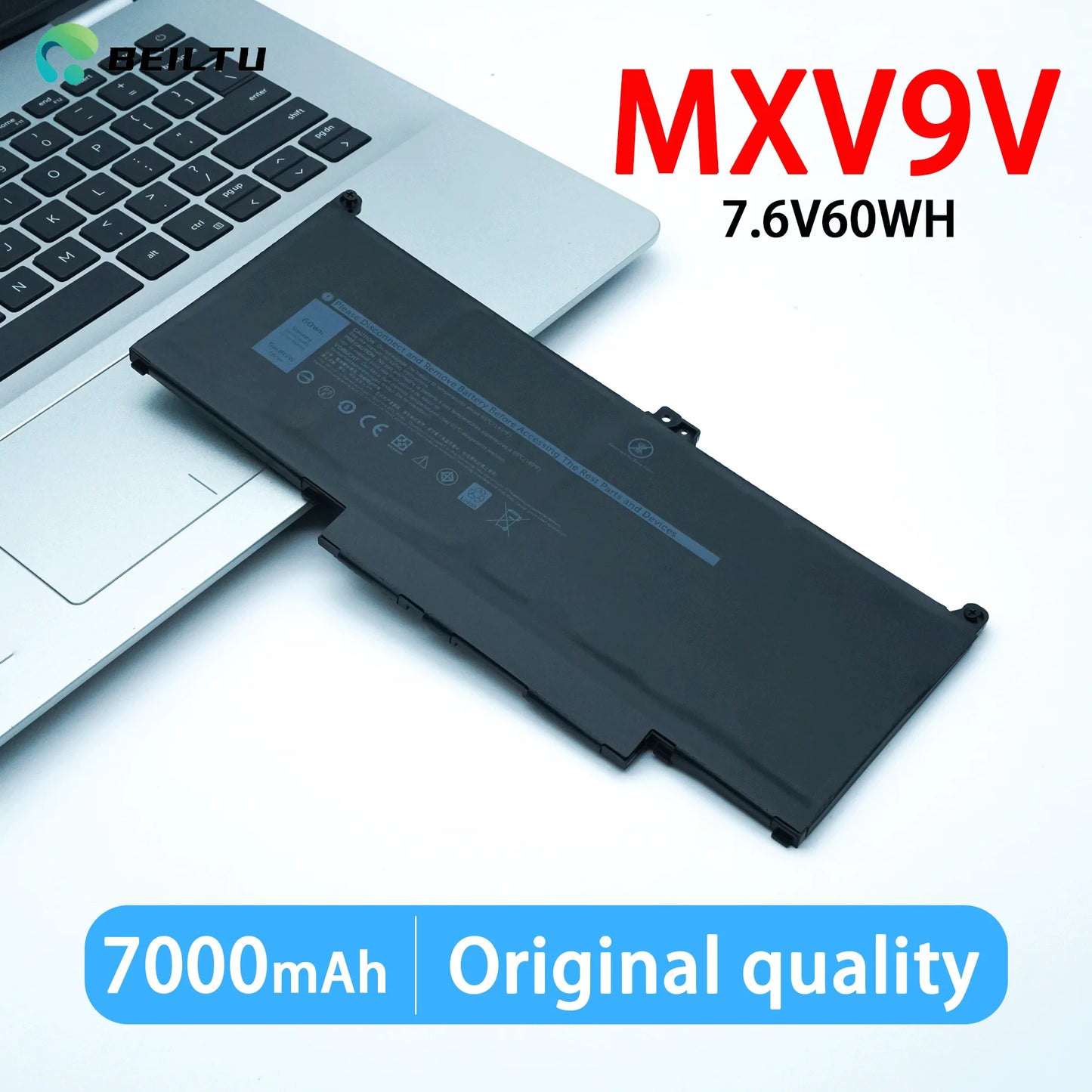 MXV9V 60WH Laptop Battery for Dell Latitude 5300 5310 7300 7400 E5300  E7400 Latitude 5300 5310 2-in-1 Inspiron 7300/7306 2-in-1