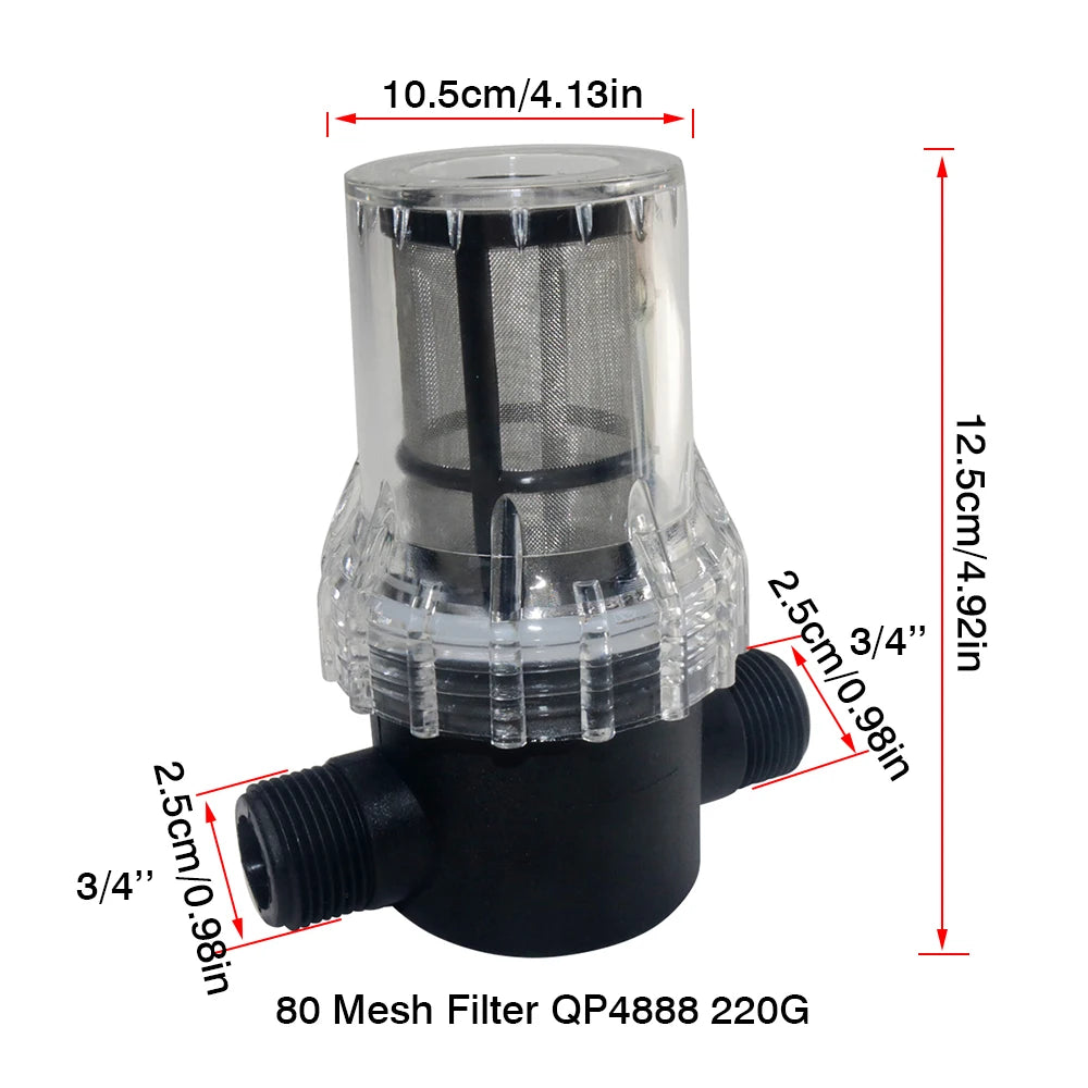 Fish Tank Filter 80 Mesh Stainless Steel Mesh Filter Farm Equipment Garden Irrigation Water Connection Filtration