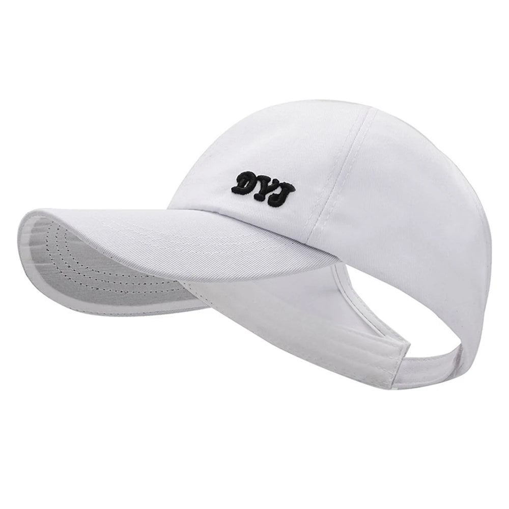 Summer Women's Sun Hat Outdoor Sports Running Snapback Baseball Hats Messy High Ponytail Bun Caps Female Casual Visors Beach Cap