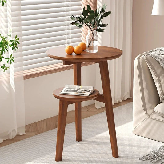 Modern Bedside Cabinets Coffee Table   Solid Wood Side Table Movable Living Room Small Coffee Table Home Furniture New