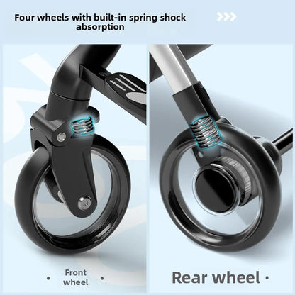 Pet Stroller Cats Dogs Carrier Wheels Supplies Portable Foldable Trolley Pet Outdoor Travel Products Accessories Dogs Stroller