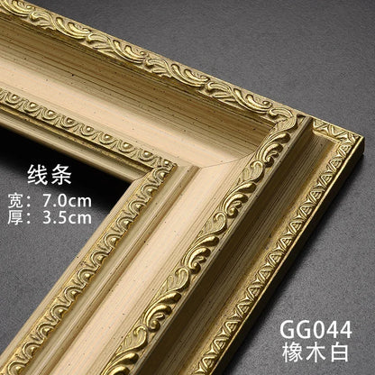 Gold Paint Frame Oil Paintings Wall Art Pictures Frames Embroidery Frame Home Decor Porta Retrato Digital Personalized Gift