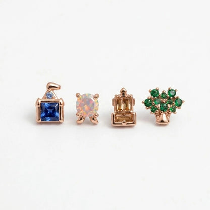 New Exquisite Cute Amusement Park Stud Earrings For Women Girls Fashion Party Birthday Jewerly Gift