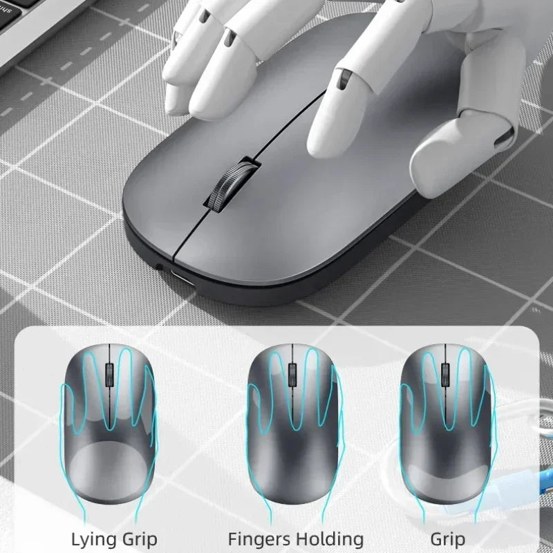 Lenovo Wireless Mouse Type-C Charging Portable Office Silent Click Ergonomic Universal Laptop Lightweight Office Game No-Noise